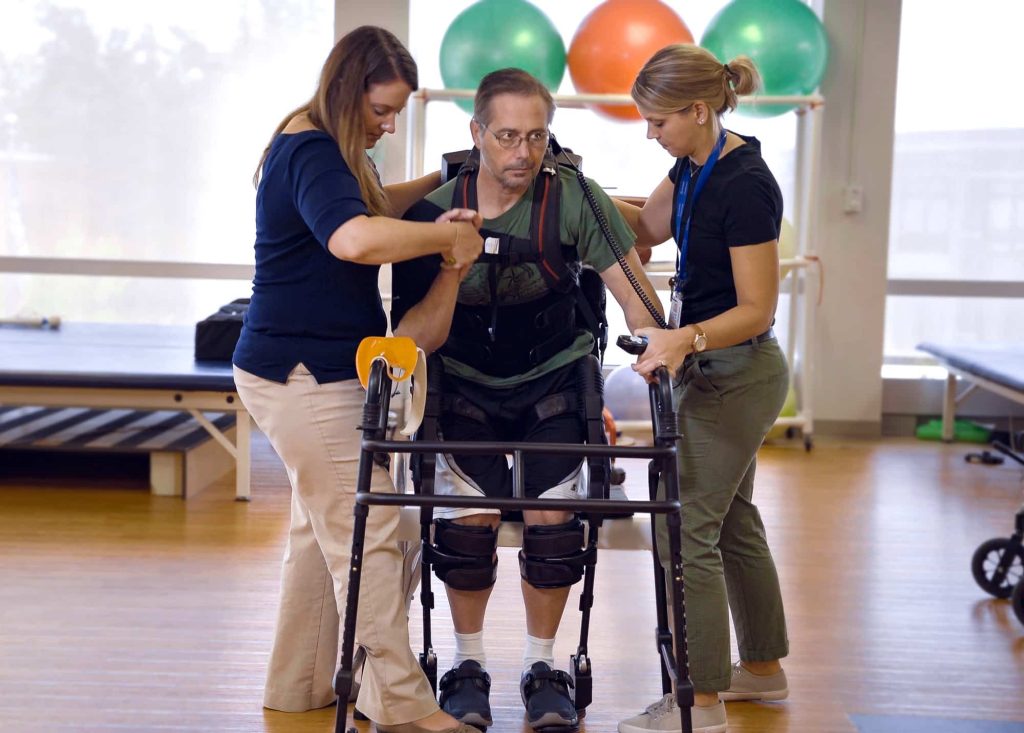 stroke patient in wheelchair